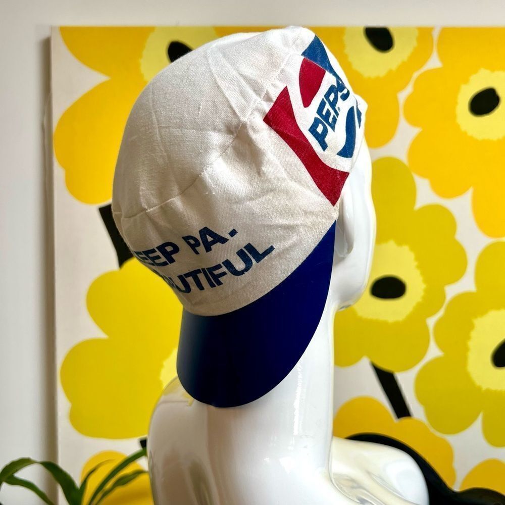 Vintage 80s 90s Keep Pennsylvania Beautiful Pepsi Painters Cap Hat - Picture 4 of 11